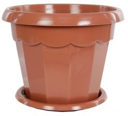 Горшок цв. "Гармония"  4,0л с/под (коричн), пласт. (20)