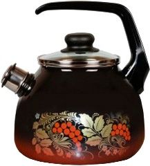Чайник 3,0л со св. РЯБИНА эмаль,металл.(4)