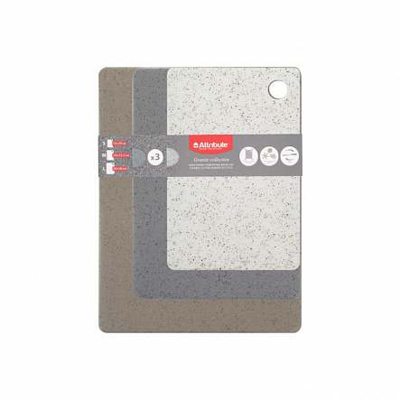 Набор досок разделочных,19х29см,24х33.5см,29х38см(3 шт) гибкие,GRANITE COLLECTION пласт (30)