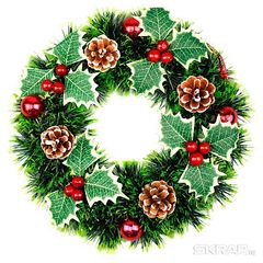 Венок новогодний 27см (1)