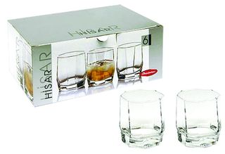 Набор стаканов 6пр Hisar 330мл д/виски (низк) п/уп стекло(1/8)