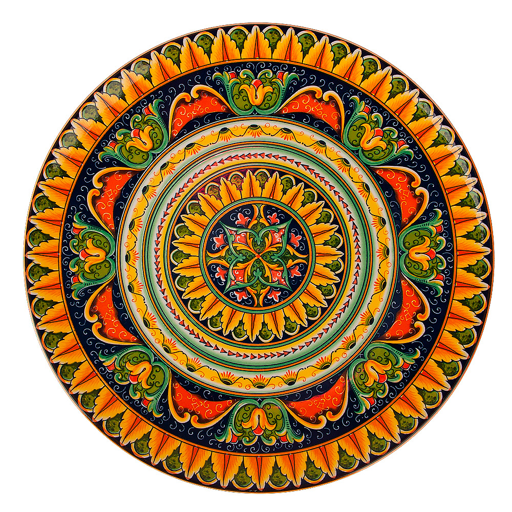 "Arabesque" Блюдо (оранжевый) d=27см,h=3см (min6) (транспортная уп.) фрф. (6/24)