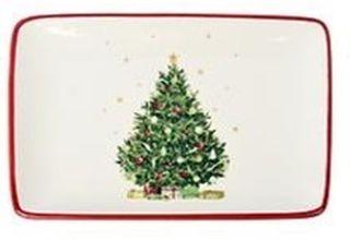 "Новогодняя ель" Блюдо сервировочное 25*18*2,5см п/у (керам) (1/36)