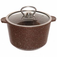 Кастрюля 3,0л ГРАНИТс/кр 20см (браун-браун) алюм.(1/8)