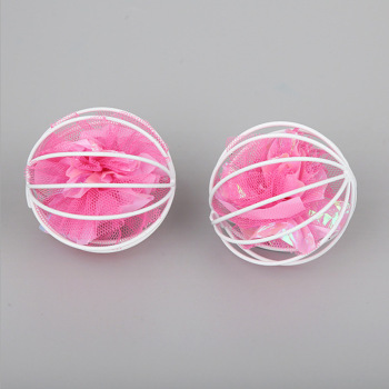 Игрушка - мячик для кошек "ИГРУЛИК",шуршалка, цвет розовый, d - 6см (1/12