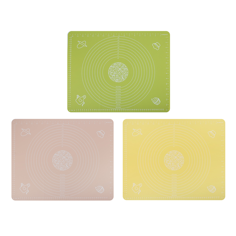 Коврик силиконовый для раскатки теста с принтом, 50х40см, 3цв. VETTA (6/6)