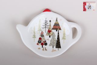 "Christmas trees" Подставка для чайного пакетика п/у доломит(1)