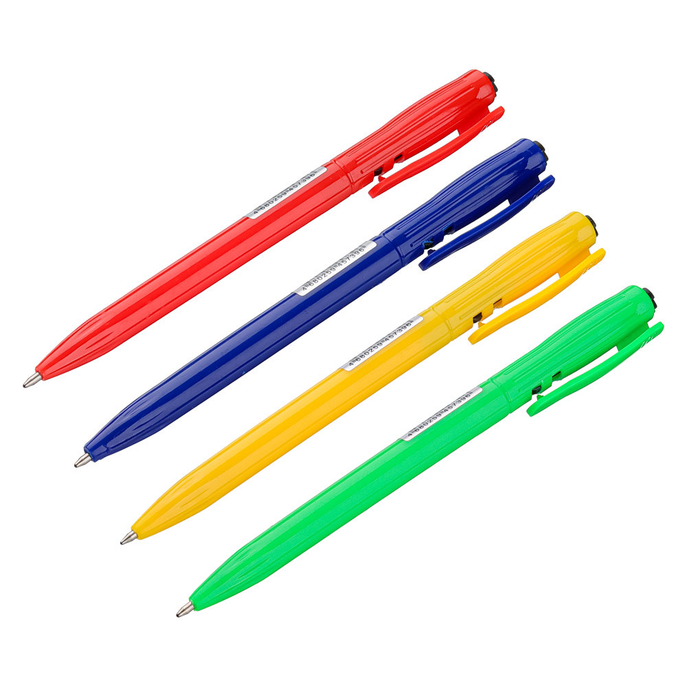 Авторучка шариковая синяя 0,7мм,пластик (4цв) (1/50/2000)