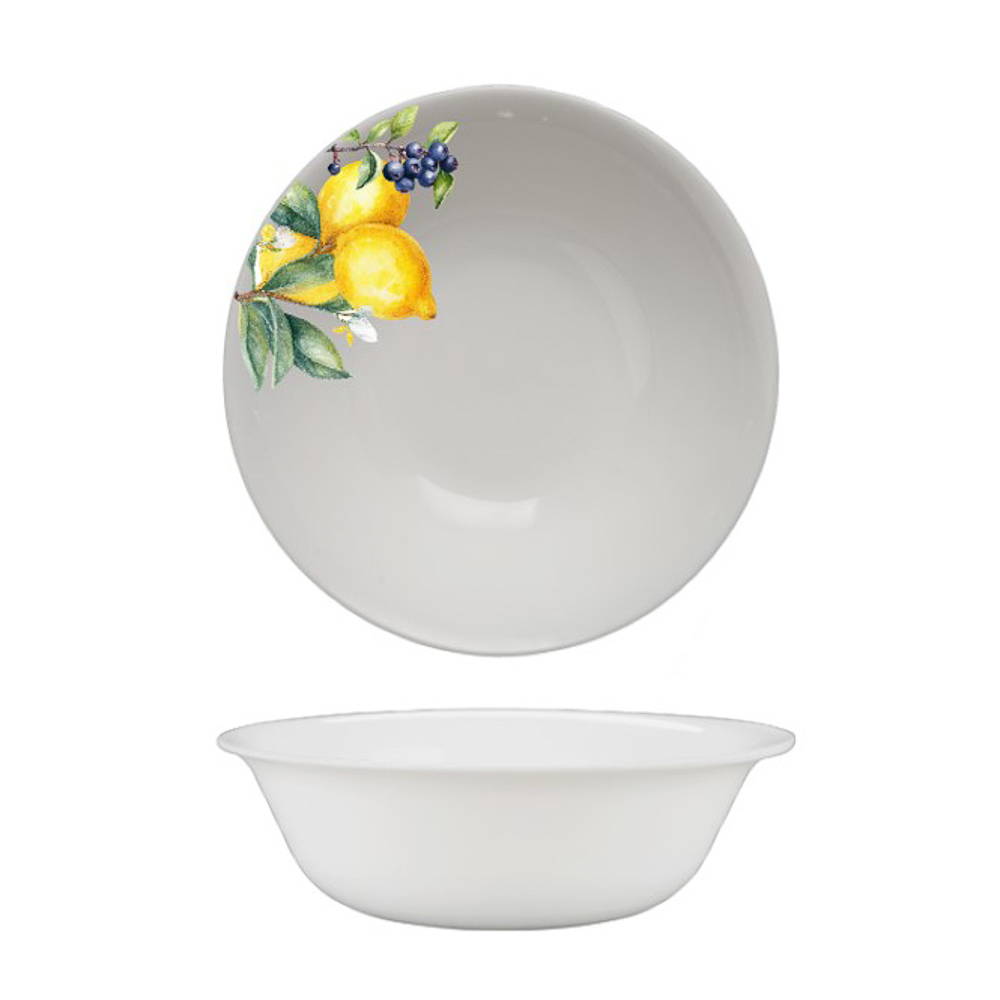 Салатник 1380мл 23х6.6см опаловое стекло MILLIMI Лимоны (6/18)