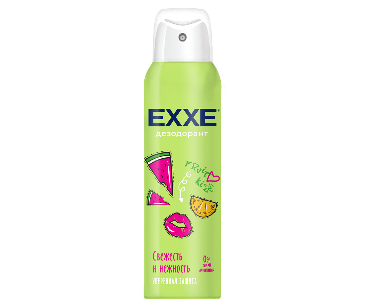 EXXE Женский дезодорант Свежесть и нежность Fruit kiss, 150 мл (спрей) (1/6/24)