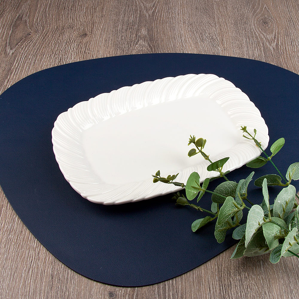 Блюдо сервировочное 25*18*2см "Маршмеллоу"  (фрф) (6/36)