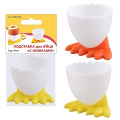 Подставка для  1-го яйца "С ножками" d4,5см h4,6см(пласт) (1/12)