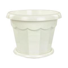 Горшок цв. "Гармония"  7,0л с/под (белый) пласт.(20)