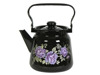 Чайник 3,5л (эмаль) с/рис Черный (4)