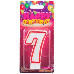 Свеча тортовая цифра 7 (5*7,5*1,2 см.)парафин (12/12)