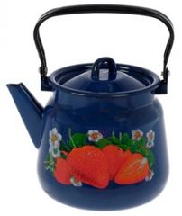 Чайник 3,5л (эмаль) с/рис Кобальтовый,металл. (4)