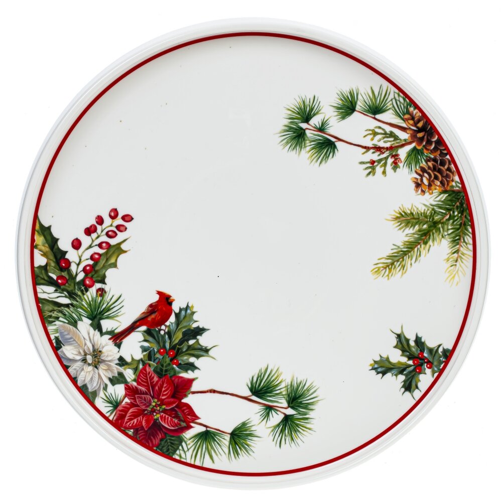 Блюдо "Зимнее волшебство" L25 W25 H2,5см (фарф.) (1/1/16)