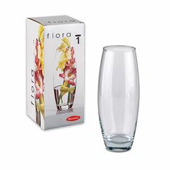 Ваза Flora h=260мм (бочонок) п/уп стекло(1/6)