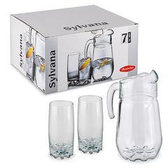 Набор 7пр Sylvana (6 стак 390мл +кувш. 1,3л) п/уп стекло(1/4)