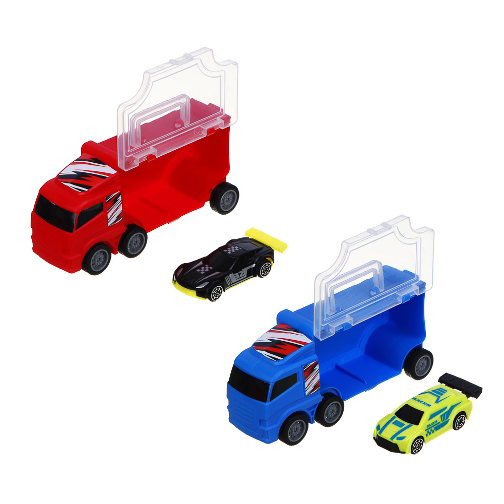 Автовоз с машинкой, АБС, 14,5 х7,2x5 см, 2 цв ИГРОЛЕНД (1/160)