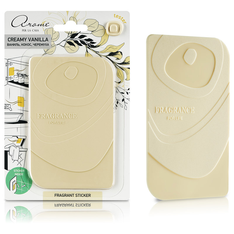 Ароматизатор для дома "Fragrant Sticker" Creamy vanilla(композиция эластичного EVA c аром)(20/320)