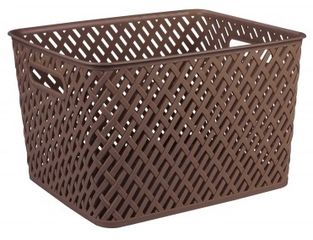 Корзина "Плетенка" 350*290*225мм (коричневый) пласт.(8)