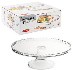 Тортовница Patisserie 280мм на ножке с бортиком вверх п/уп стекло(1/4)