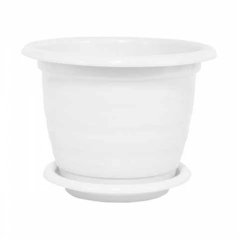 Горшок цв. "Виола"  1л с/под (белый) пласт.(1/20)