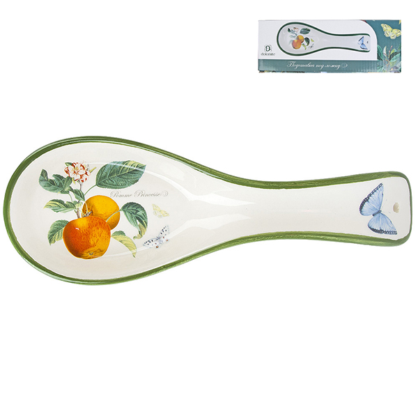 "Fruit Garden" Подставка под ложку 23*8*3см (керамика) (подарочная упаковка)(1/60)