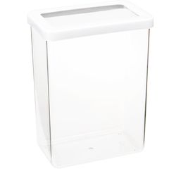 Емкость д/сыпуч.продуктов 2,5л СТЕП 16*10*21см Белый пласт.(1)