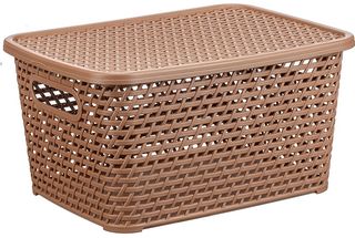 Ящик РОТАНГ с/кр 23л 450*300*265мм Бежевый ротанг пласт.(1/4)