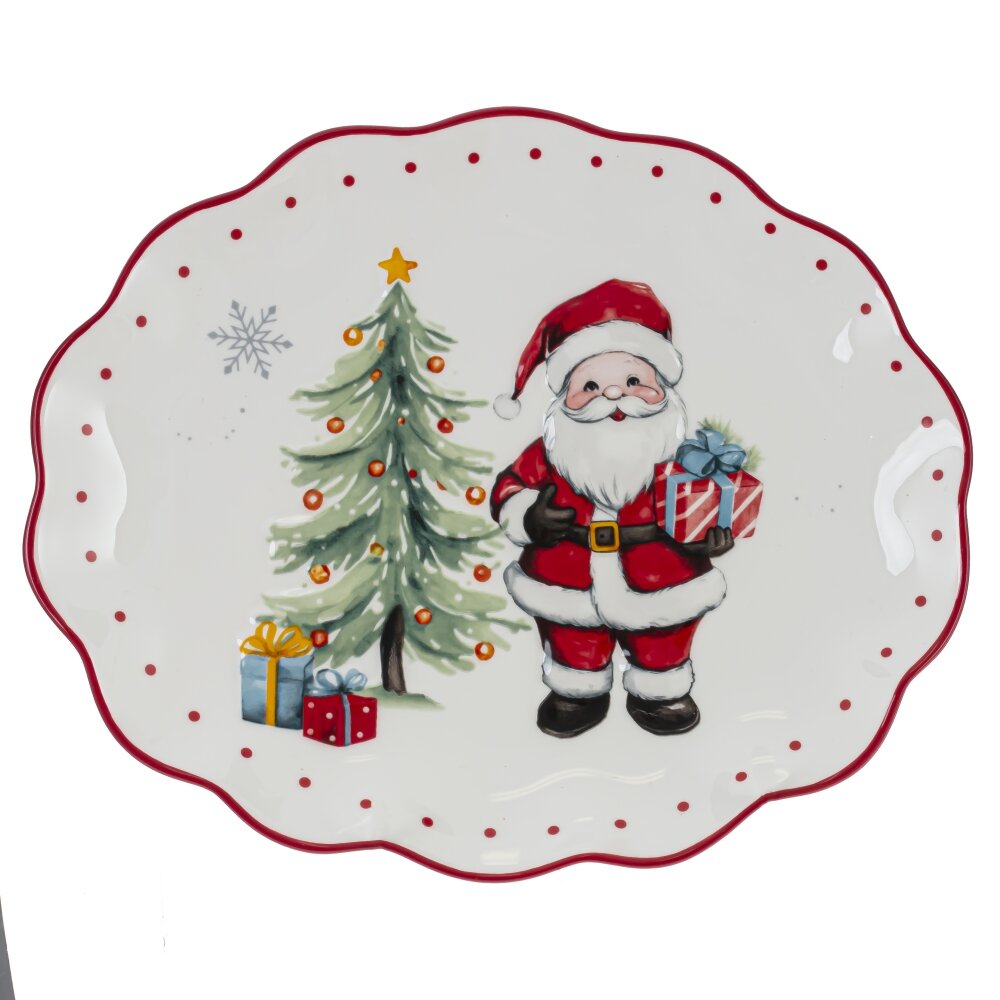 Блюдо "Новогодний подарок", L24 W20 H3 см п/у (кер.) (1/1/36)