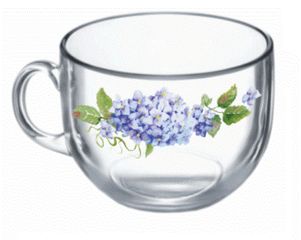 Кружка 500мл "Кинг Сайз" Гортензия стекло(24/600)