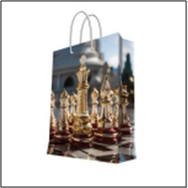 Бумажный пакет 17,8x22,9x9,8см д/сувенирной продукции с ламинацией (12/240)