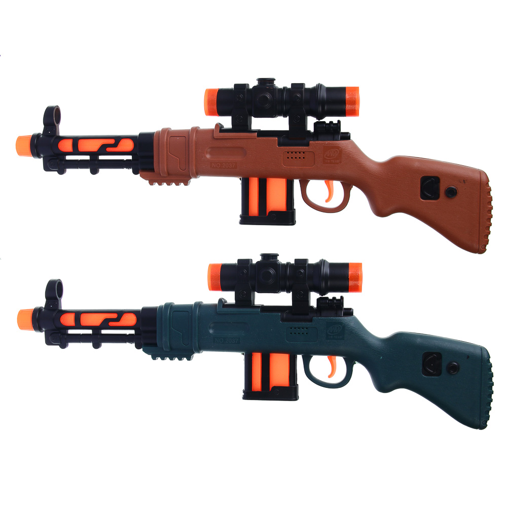 Автомат "Боевой выстрел", со звуком и вибрацией , 3хАА, РР, 17x4х46 см, 2диз ИГРОЛЕНД (1/72)