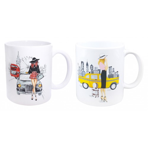 Кружка 350мл "Модница" керамика (12/36)