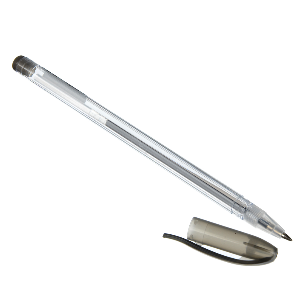 Ручка гелевая черная 0,5мм 14,9см (1/50/1200)