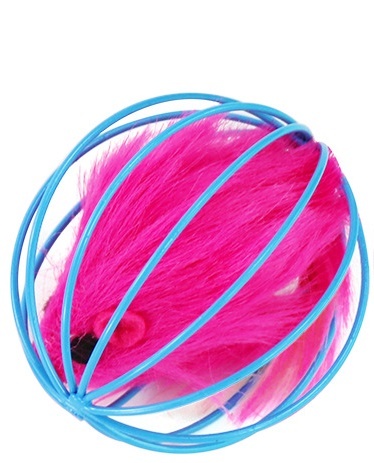 Игрушка - мячик для кошек "ИГРУЛИК", мышка,  d - 6см(1/12)