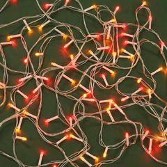 Гирлянда эл. вьюн 9м, 100LED, красный+золотой, пост. свечение, ПВХ прозрачный, 220В СНОУ БУМ (1/100)