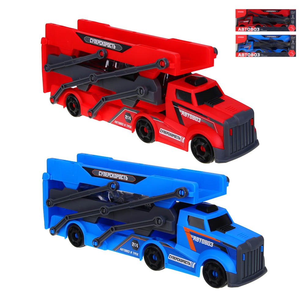 Автовоз трек с запуском, РР, АБС, 28,5х8х10,5 см, 2диз ИГРОЛЕНД (1/48)