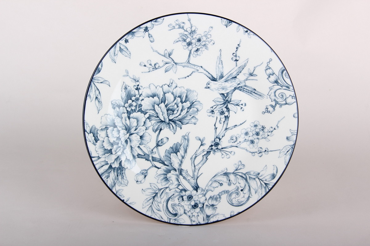 "Blue garden" Тарелка 23см обеденная (фарф.)  (12/48)