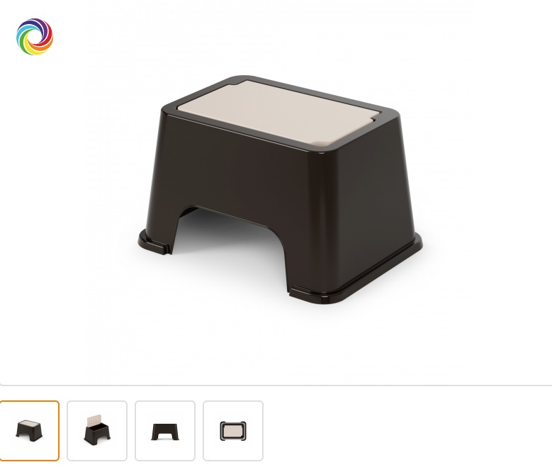 Табурет с боксом универсальный,пласт (5)