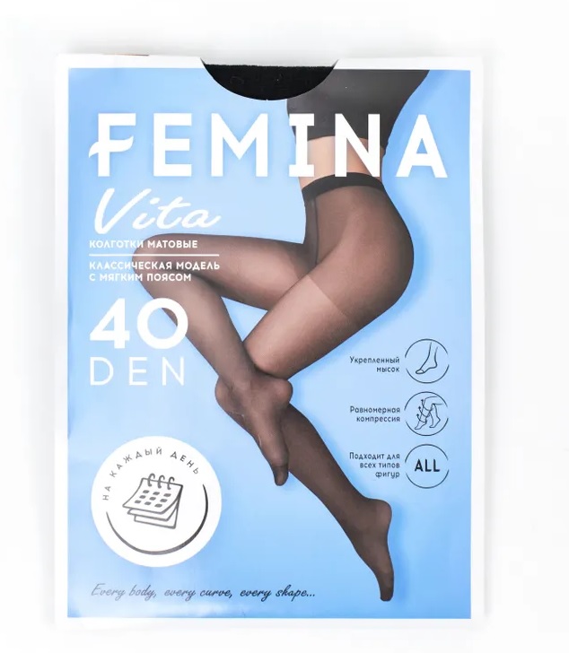 Колготки 40 ден 2 nero FEMINA NEW VITA - 6/42