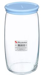 Банка Cesni 1,5л голубая пл/кр стекло(6)