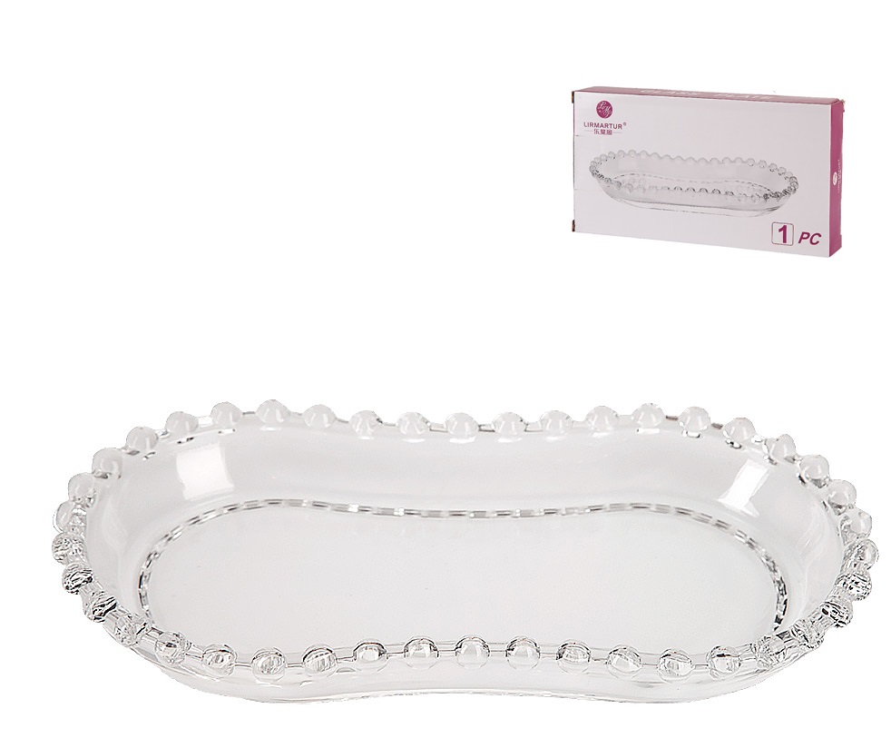 Блюдо сервировочное 17*9*2,5см "Gocciolina" (стекло) п/у (1/48)