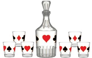 Набор для вина 7пр "Игрок" стекло п/у (4)