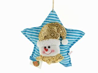 Украшение декор. "Санта Клаус/Снеговик" 22*22*6см (2в) (подвесное)