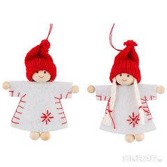 Украшение новогоднее "Кукла"(7*2,5*9см)войлок, полиэстер (1)