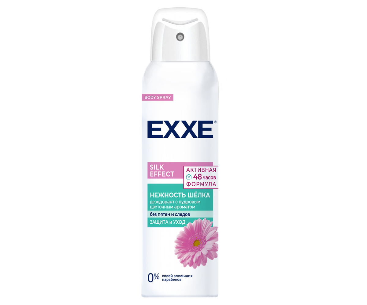 EXXE Женский дезодорант Silk effect нежность шелка 150мл(спрей) (1/6/24)