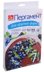Пергамент силиконизированный д/выпечки 7листов d36см GRIFON (1/24)